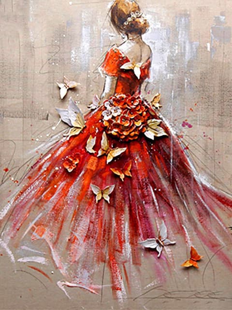 30x40cm 5D DIY Diamantmaling Full, Ballettdanseren#L, DIY Diam