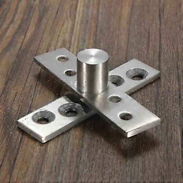 2 st 360 Graders Dörr Pivotgångjärn Silver 74mm Längd Rostfritt Stål