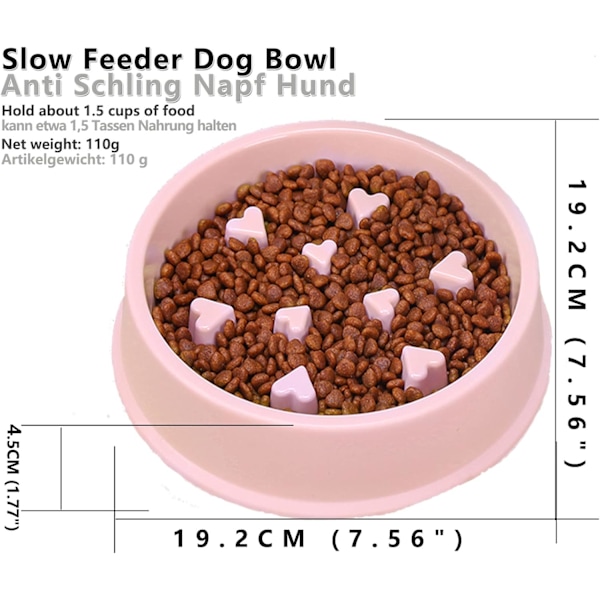 Hundskål - Intressant interaktiv skål - Slow Feeder - För små