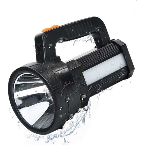 IPX4 vedenpitävä ladattava LED-taskulamppu, tehokas 3 in 1 LED