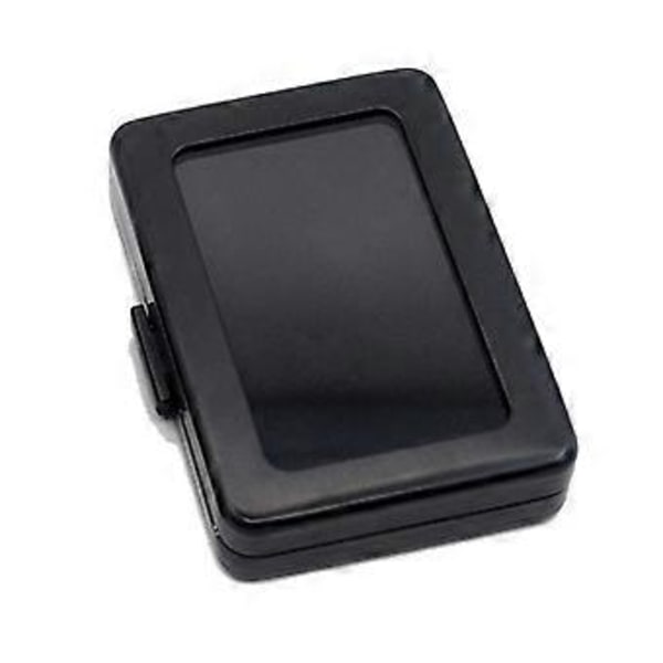 Fyrkantig lös diamant display förpackningslåda metall minnessvamp ädelsten pärlor hänge organiserare hållare showcase svart L Black L