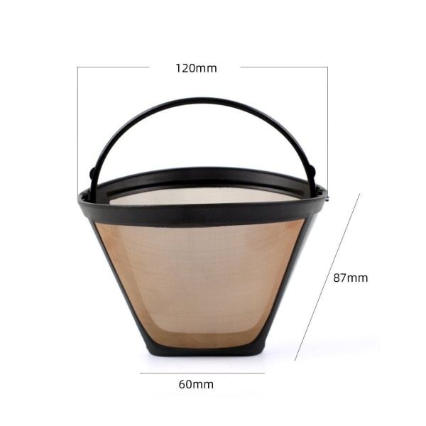 2 stk. Permanent kaffemaskinefilter til manuel kaffebrygning, Pa