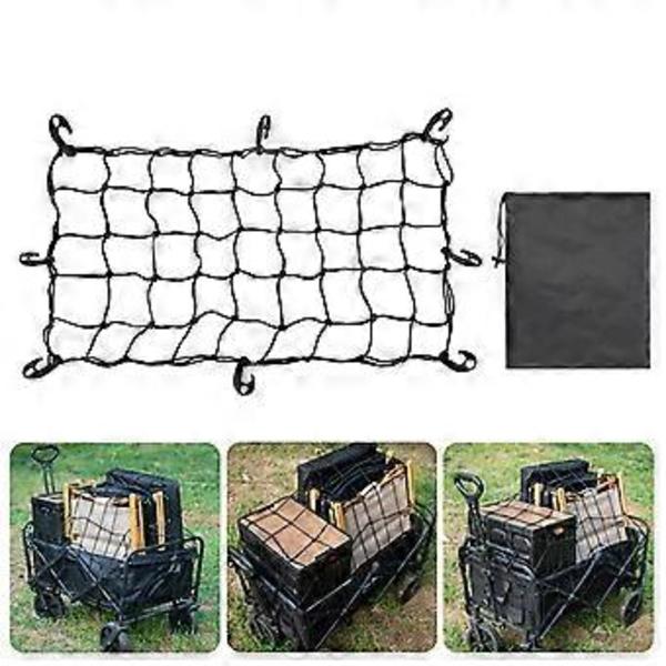 Kokoontaitettava tavaraverkko rantakärryihin, raskaan käytön vetotanko, työkalukärry, retkeilykärry, matkatavaraverkko, retkeilykärryt, matkatavaraverkko 120x90cm 120x90cm