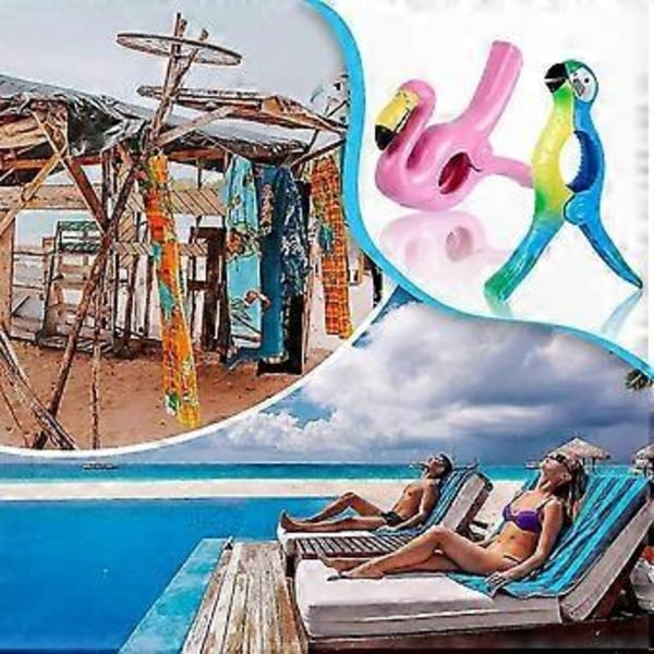Strandhandduksfästen, stora plastklämmor för handdukar och kläder på stranden
