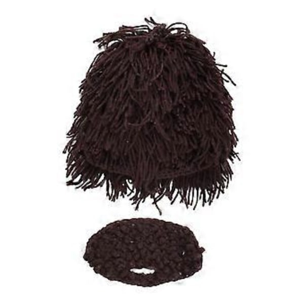 Strikket Hue Strik Beanie Hue Casual Udklædningrekvisit Mænd Kvinder Vinter Varm Hovedbeklædning Fuzzy Vinterhue til Ferie Snowboarding (Kaffe S)