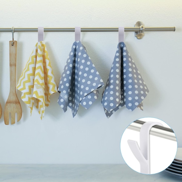 Läpinäkyvä 8 kappaleen patterikoukku, pyyhekuivaimen patterikoukku, Ho