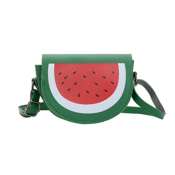 Frukt Djurväskor, Frukt Axelremsväska Crossbody - Grön Vattenmelon