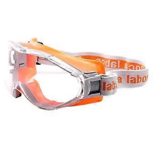 Monitoimiset suojalasit urheiluun, työhön ja suojaukseen, vedenpitävät, helposti puhdistettavat, kätevä säilytys, oranssi läpinäkyvä Orange Transparent