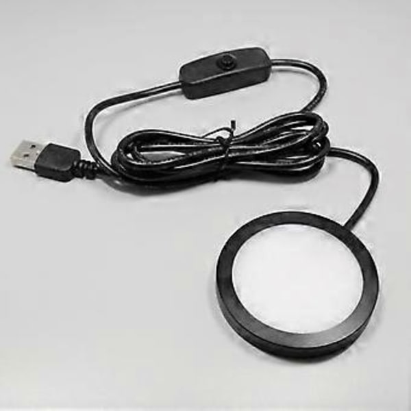 USB-pöytävalaisin, 5V3W suurikirkkaus LED vakaalla pyöreällä jalustalla tiskin valaistus auton kattovalo hopeakuori silver shell