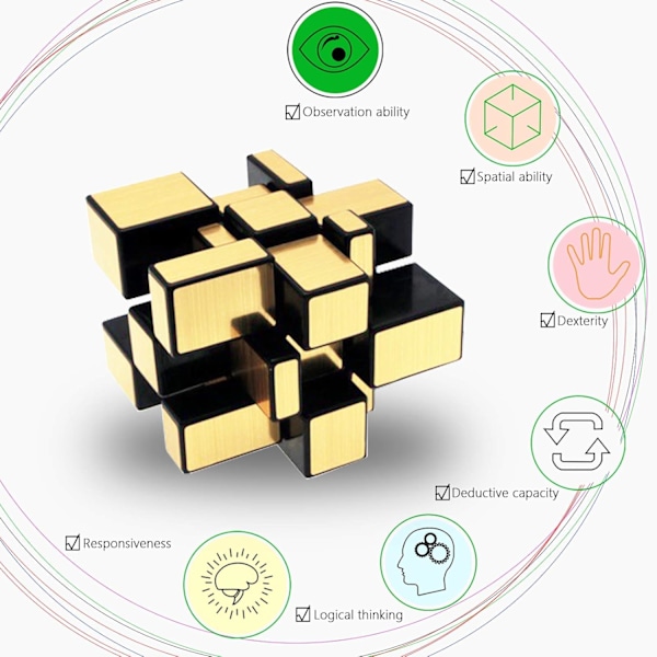 Speilkube 3x3 3x3x3 Magisk Speil Speed ??Kube Puslespill Super Rask