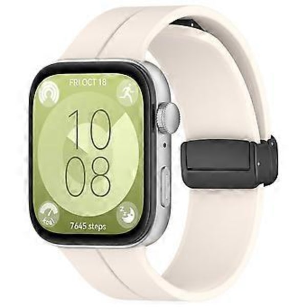 Til Huawei Watch Fit 3 Silikone Urrem med Magnetisk Foldespænde Style I