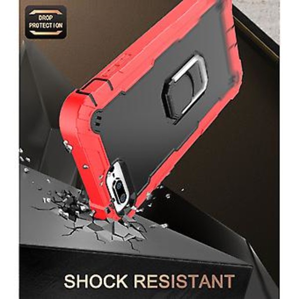 PC + Gummiskal för iPhone 8 Plus / 7 Plus Red   Black