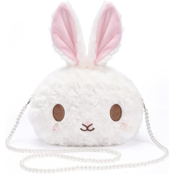 Kawaii kanin messenger bag, tegneserie plysj kanin jente lommebok, søt