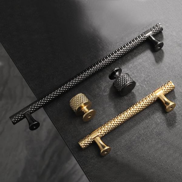 6 stycken guld möbelhandtag, kökshandtag 128 mm hålavstånd,