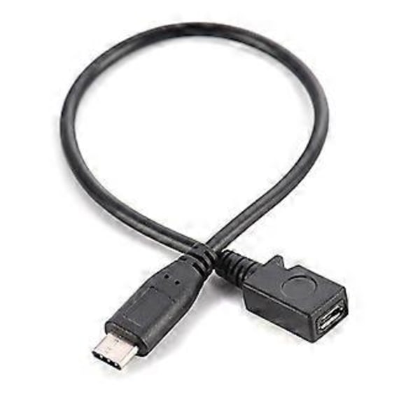 USB TypeC till Micro USB-kabel, UsbC hane till MicroUSB hona adapteromvandlare för laddningskabel för bärbara enheter