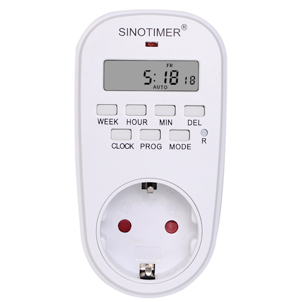 Digital Programmerbar Stikkontakt Timer, Elektrisk Stikkontakt Timer med 2