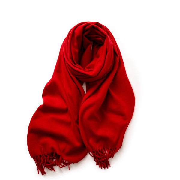 70*180CM Dato rødt tørklæde til Damer Mænd Elegant og let Blød rekt