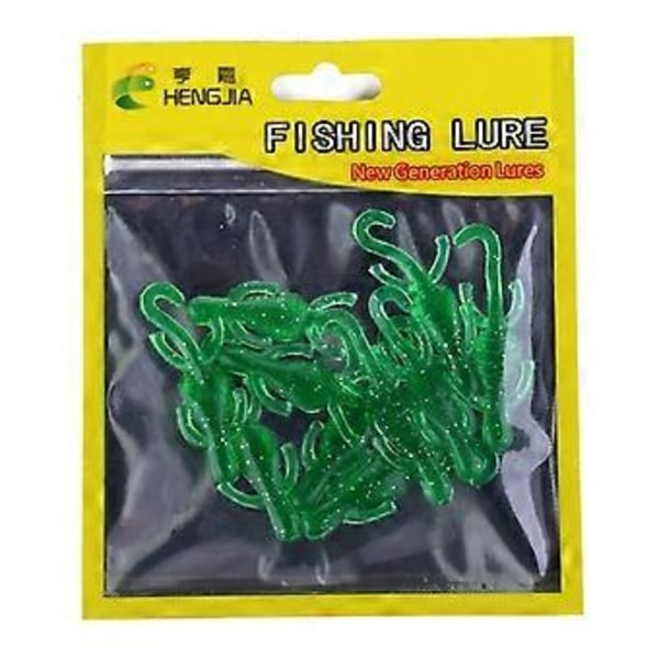SO103 10 STK 5cm/1g Gecko Formet Simulationsfisk Lokkemad Blødt Agn til Fiskeri Green