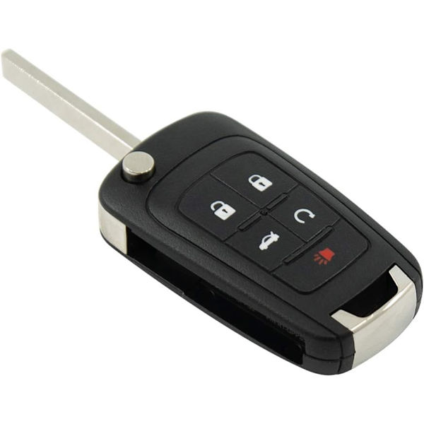 För 5 knappar Chevrolet fjärrkontroll bilnyckel 433mhz ID46 chip (