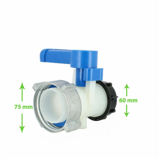 Tankventil - Møtrik S75, indvendig diameter af tilslutning 75mm - Komp