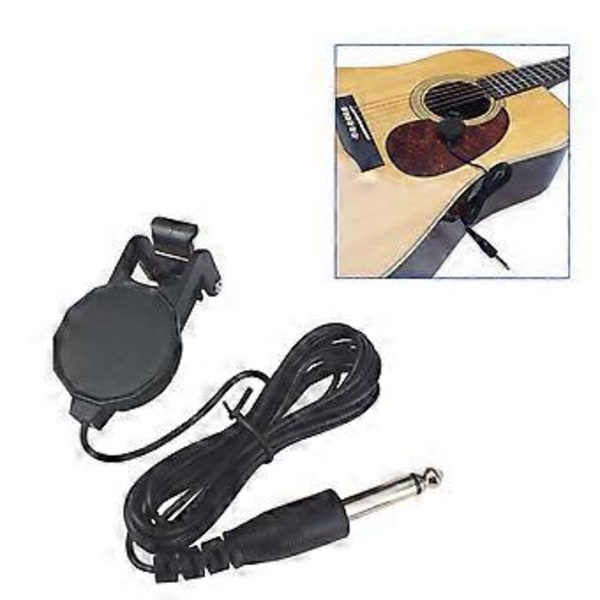 Akustisk Guitar Piezo Pickup 6,35 mm Output Lyd Piezo Kontakt Pickup Udskiftning Clip-on Mikrofon Piezo Pickup