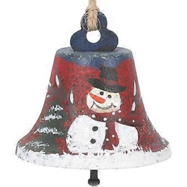 Attraction Design Jule Jingle Bell Hængepynt Rustik Snemand Dekoration Klokke (Som Vist)