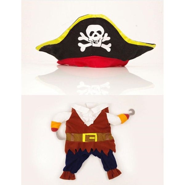 Halloween-asut Koira Kissa Pieni Merirosvo Cosplay-vaatteet (S)