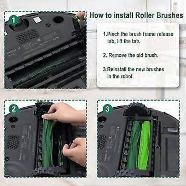 Multi-Overflate Rullebørster for Irobot Roomba I-Serien