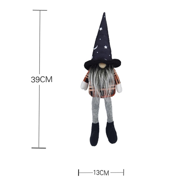 2 Pakke 15 Tommers Halloween Gnomes Plysj Mr and Mrs Doll Håndlaget El