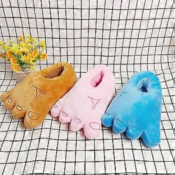 Varme Tøfler Soveværelse Plys Sko (store føtter Blå) big feet Blue