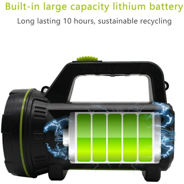 USB Ladbar Ultra Kraftig LED Lommelykt 135000 Lumen 6000
