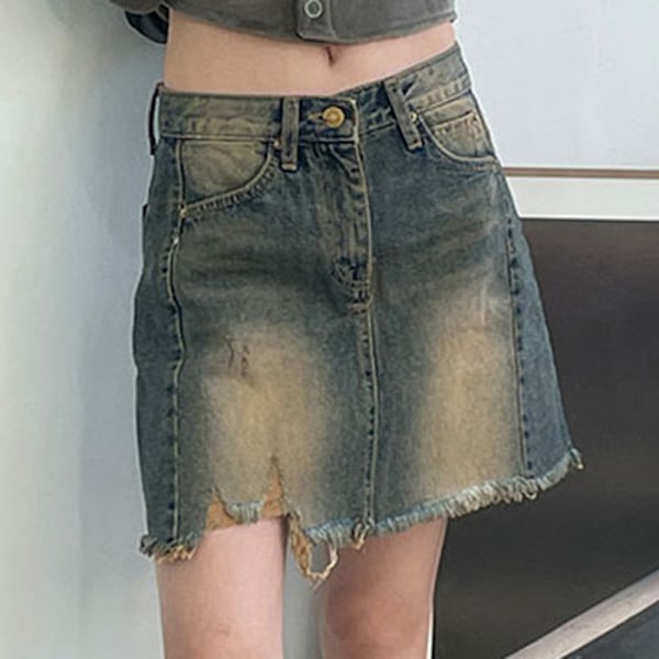 Jeans skjørt for kvinner m