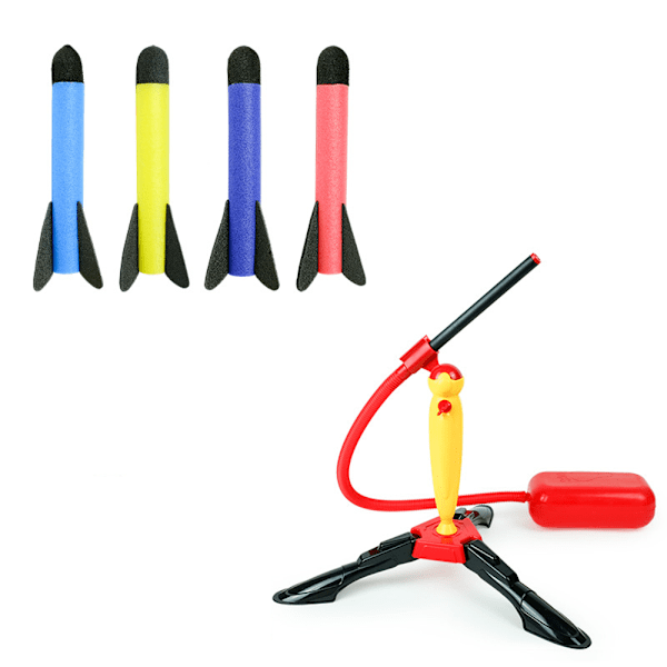 Plastikraket Kit Pedal Tryk Type med Raket Launcher og F
