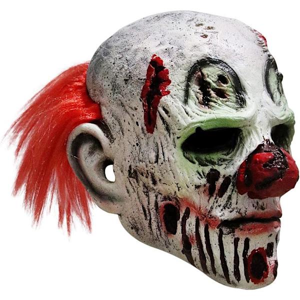 Halloween-pelottava paha klovni-naamio kauhu kasvo zombie-asu