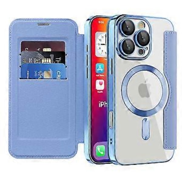 Magnetisk etui med kortlommer og RFID-blokering i læder til iPhone 16 Pro Max Style G