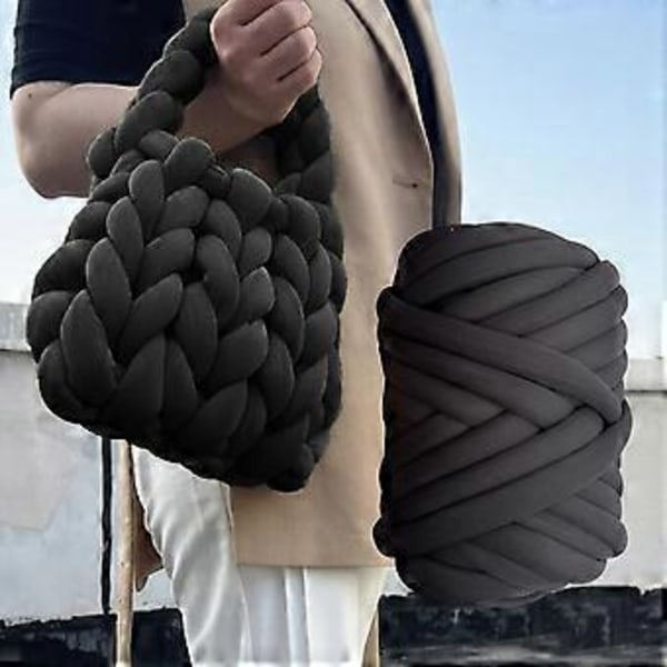 1000G Paksu Lankajumbo Putkimainen Lanka DIY Painolanka Käsineulonta Virkkaus Käsivarsi Neulottu Lanka Paksu Lanka Hattuihin Koreihin Lemmikkisänkyjen Kudonta Huivi Musta Black