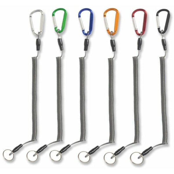 6 PCS Fishing Lanyards, Fishing Tools Safety Elastic Rope Multico