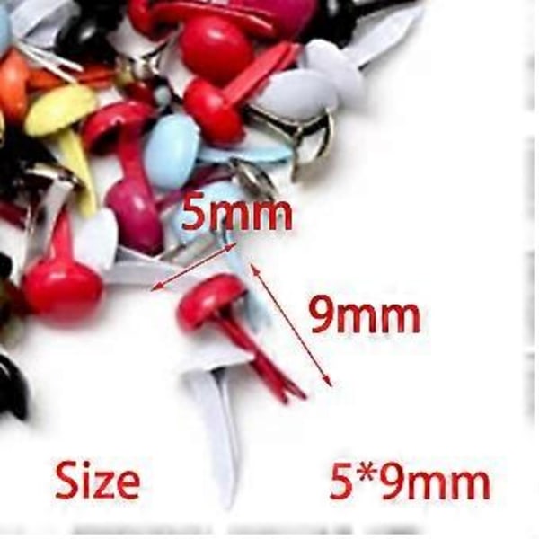200 stk. Mini Brads Papirfester Dekorativ Stempling for Scrapbook-utstyr ( )