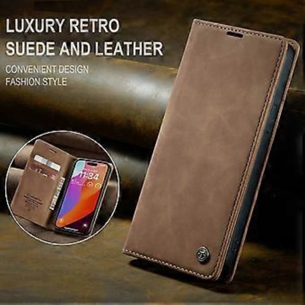 CASEME 013 Serie Til iPhone 16 Pro Max Etui Kortholder Stativ Læder Telefon Cover Style C