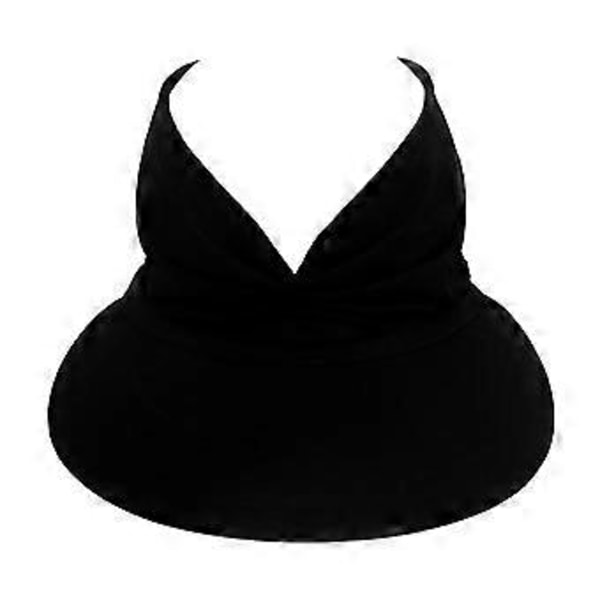 Dame Visir Hul Top Casual Hatte Kasketter til udendørs Strand Camping Vandring (Sort)