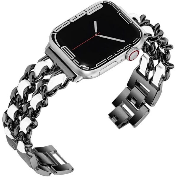 Mustavalkoinen 38/40/41mm ranneke Apple Watch -sarjoille 9/se