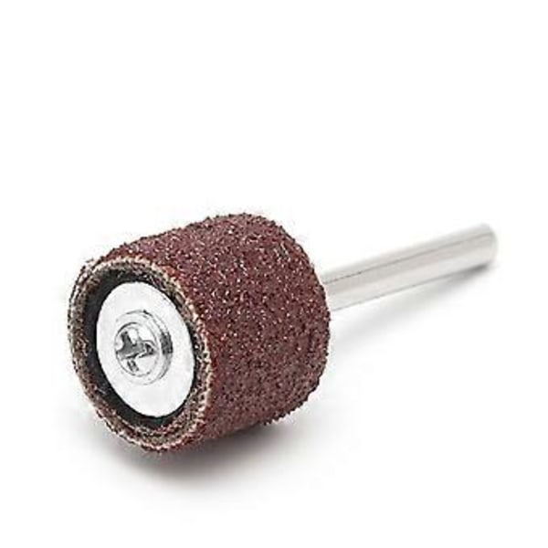 10 stk. 12,5 mm korn 80# slibebånd + 3,17 mm dorn roterende værktøj negleborebits brun