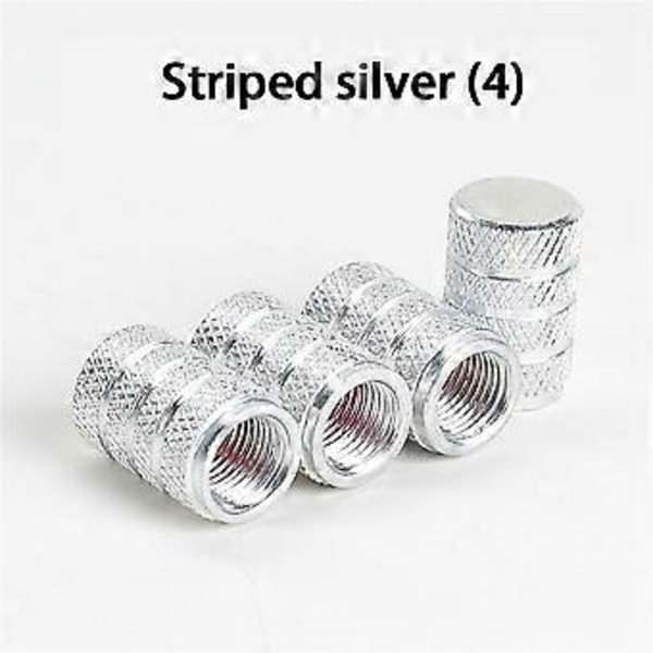 4 st Bilhjul Däckventilkåpor Aluminiumlegering Fälg Ventilstammar Stil Skydd Ventilskaft