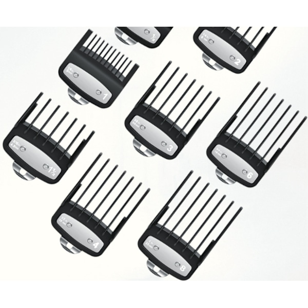 Kamme til Wahl hårtrimmere, metalclips, 8 klippelængder