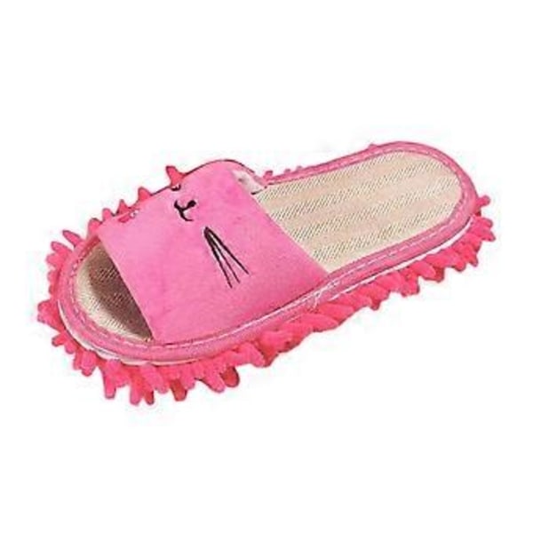 Söpöt Pölymoppitossut Unisex Pölylattian Puhdistustyökalu Kylpyhuoneeseen Makuuhuoneeseen (Ruusunpunainen) Rose Red