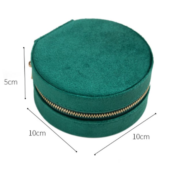 Tummanvihreä Mini Velvet Travel Jewelry Box, Travel Jewelry Box fo