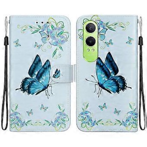 For OnePlus Nord CE4 Lite 5G Lommebok Telefondeksel Lær Flip Cover Mønstertrykk Style I