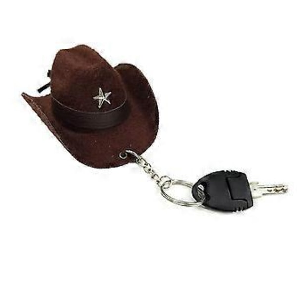 Cowgirl Hat Nøglering Europæisk Kreativ Nøglering Dekoration Nøgleringe Bil Taske Nøgle Mode Smykker Ornamenter brun brown