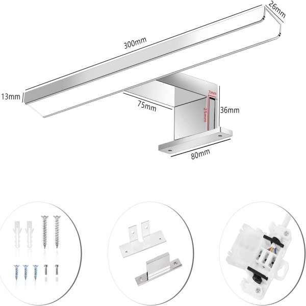 LED-spegel framljus badrumsspegel AC85-265V badrum b