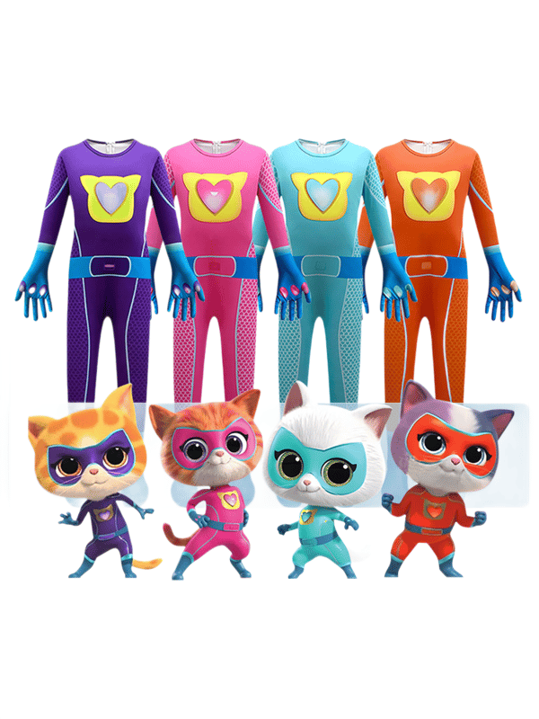 SuperKitties SuperKitty -asu, esiintymisasu, 100 cm, oranssi